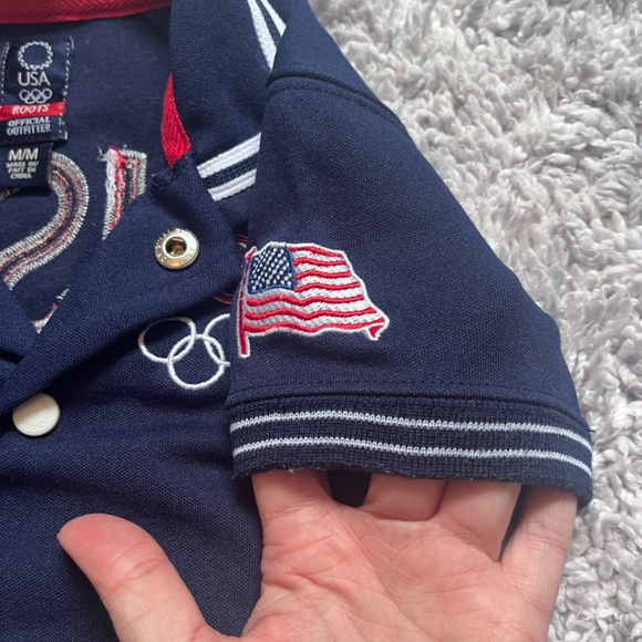 Vintage Roots.2004 USA Olympic Button Up Shirt (Kids) - Picture 5 of 6